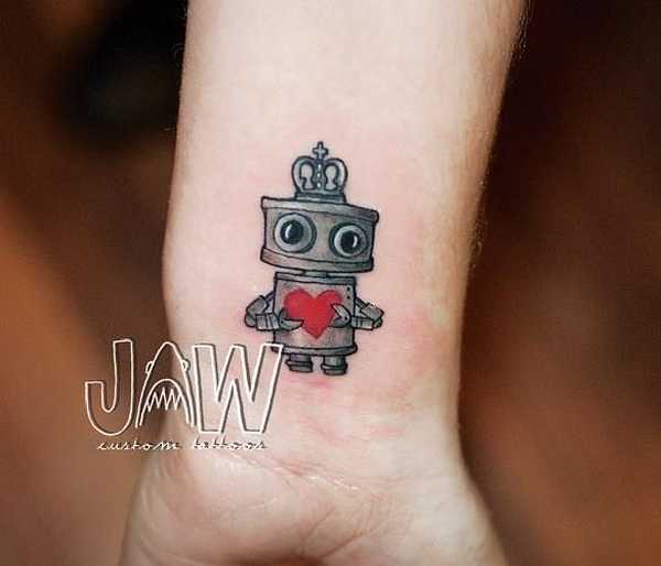 cute robots tattoos