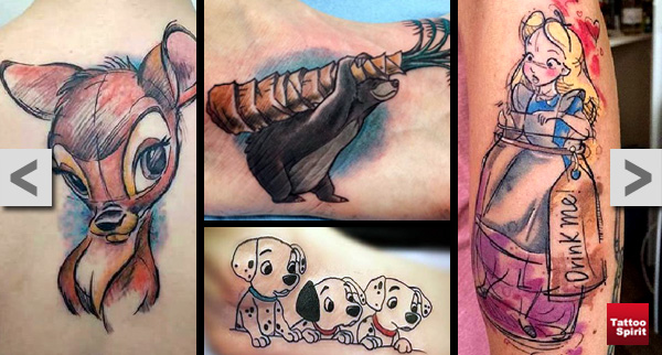 Zauberhafte Disney Tattoos - Tattoo Spirit, حجم الصورة 600x322