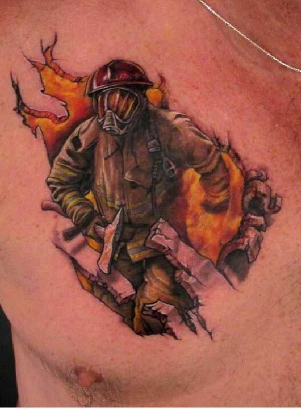 15 grandiose Firefighter-Tattoos - Tattoo Spirit