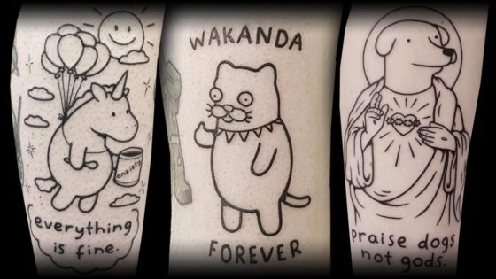 Tattoo, Idee, Hund, Katze, Einhorn, Newschool