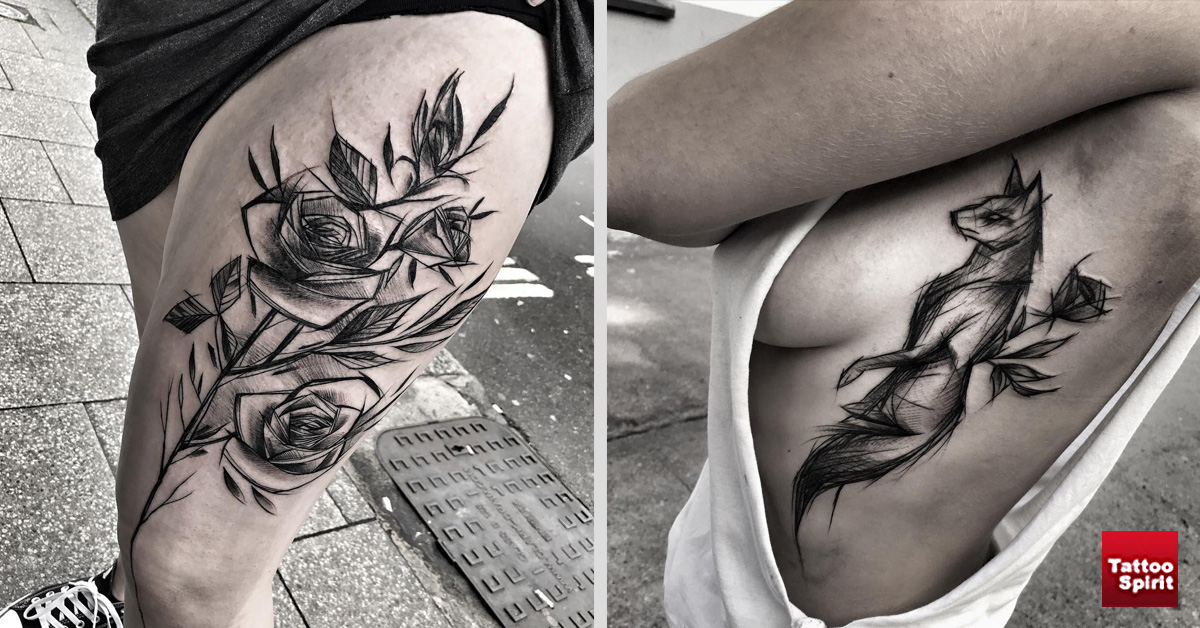 Sketch Style Tattoos TattooKunst der ganz besonderen Art Tattoo Spirit