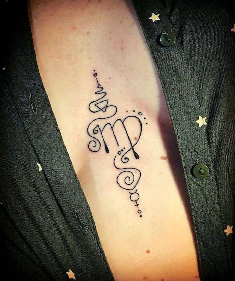 Sternzeichen Motive für die Jungfrau Tattoo Spirit