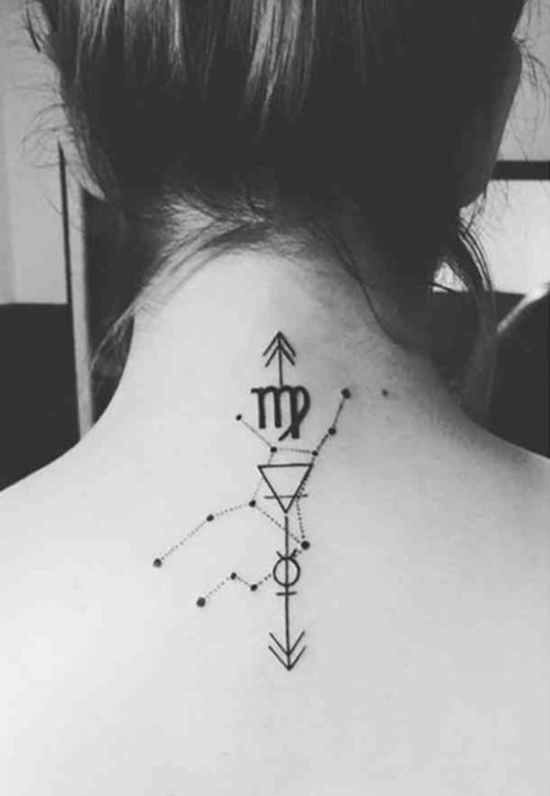 Sternzeichen Jungfrau Tattoo Klein
