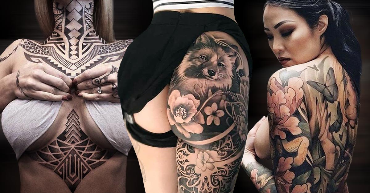 Frauen tattoos brust