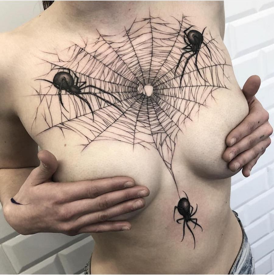 Frauen brust für tattoos