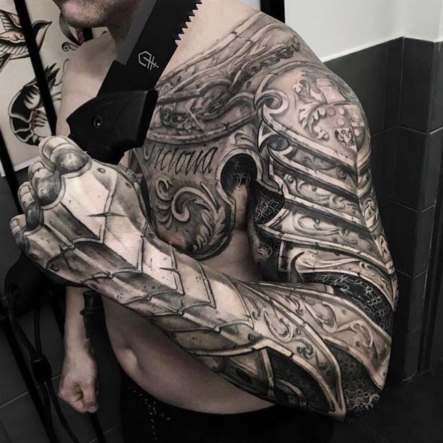 Tattoo schwarz unterarm männer Tattoo auf